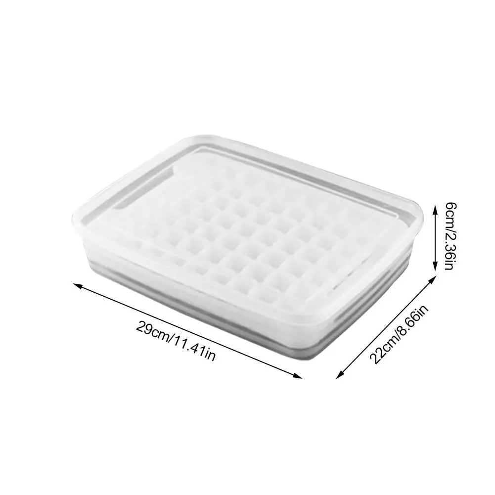 

Ice Cube mold Ice Tray 63 Grid Food Grade Silicone ice maker mold with lid homemade Square Ice Machine kitchen bar accessories