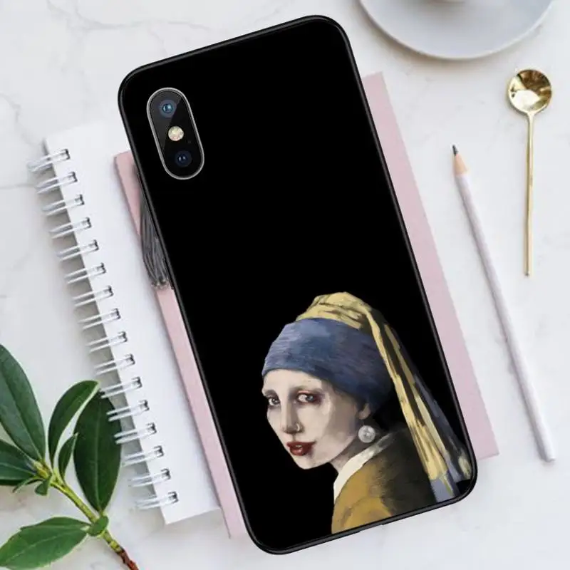 

Retro Creative Mona Lisa Art Young girl Phone Case for iPhone 11 12 pro XS MAX 8 7 6 6S Plus X 5S SE 2020 XR funda coque