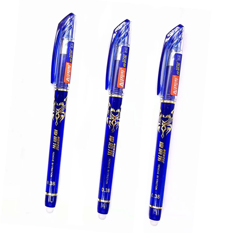 

53Pcs/lot 0.38mm Erasable Washable Pen Refill Rod for Handle Blue/Black Ink Gel Pen School Office Writing Supplies Stationery
