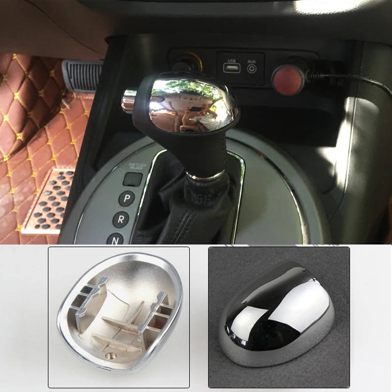 

ABS Chrome For Kia Sportage R Cerato K3 K4 K5 Sorento 2011 2012 2013 2014 2015 Car Gear Shift Knob Gear Head Cover Trim Sticker