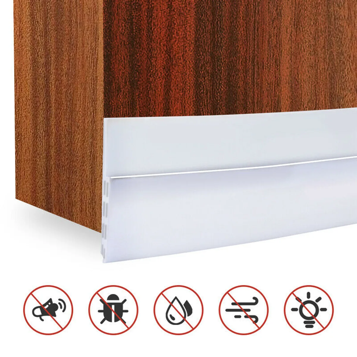 

Door Sealing Strip Bottom Blocker Soundproof White 100*5cm Eco-friendly