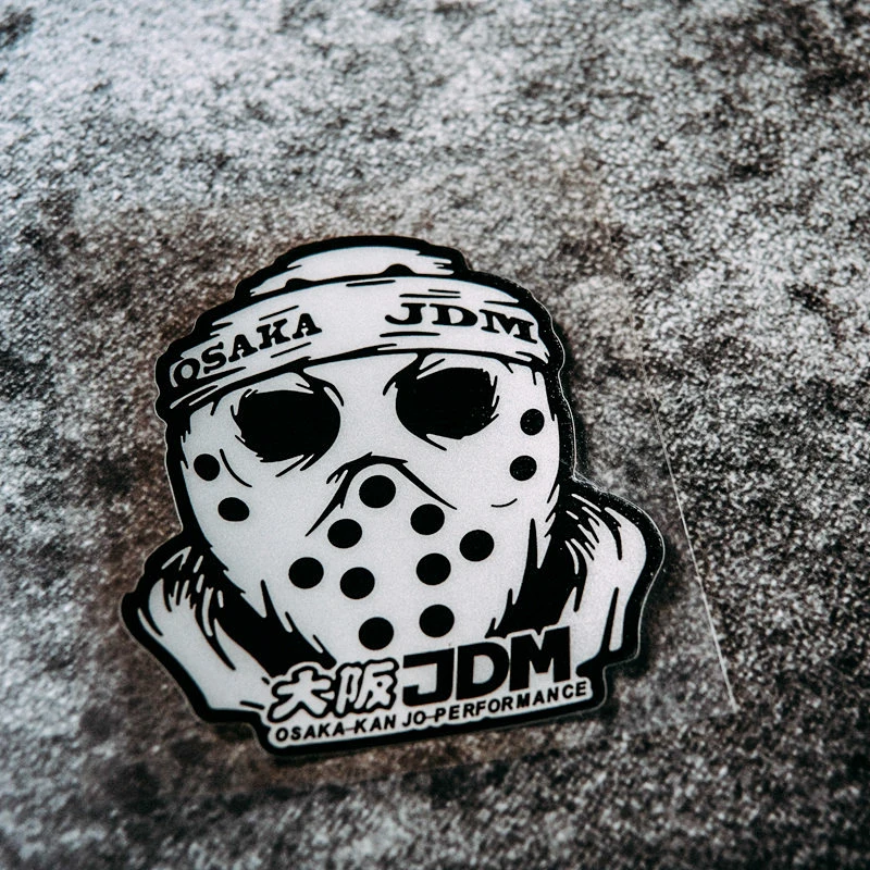 NO.0129 JDM Osaka Ужасное лицо 3M Reflective Модифицированные наклейки на автомобильное стекло, водонепроницаемые наклейки MOTO GP Racing Motorcycle.
