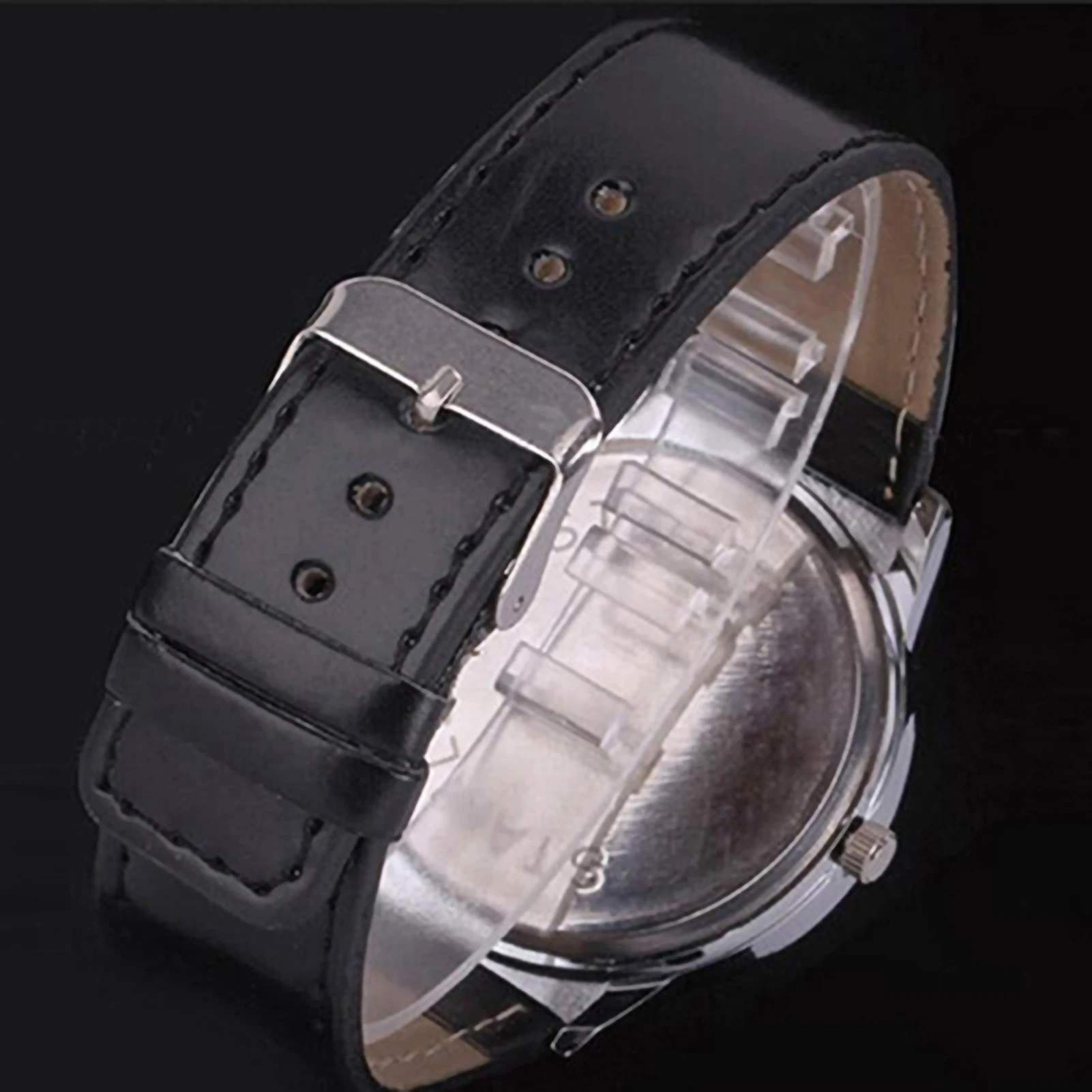 Роскошный ремешок из искусственной кожи унисекс цветной передвижной циферблат