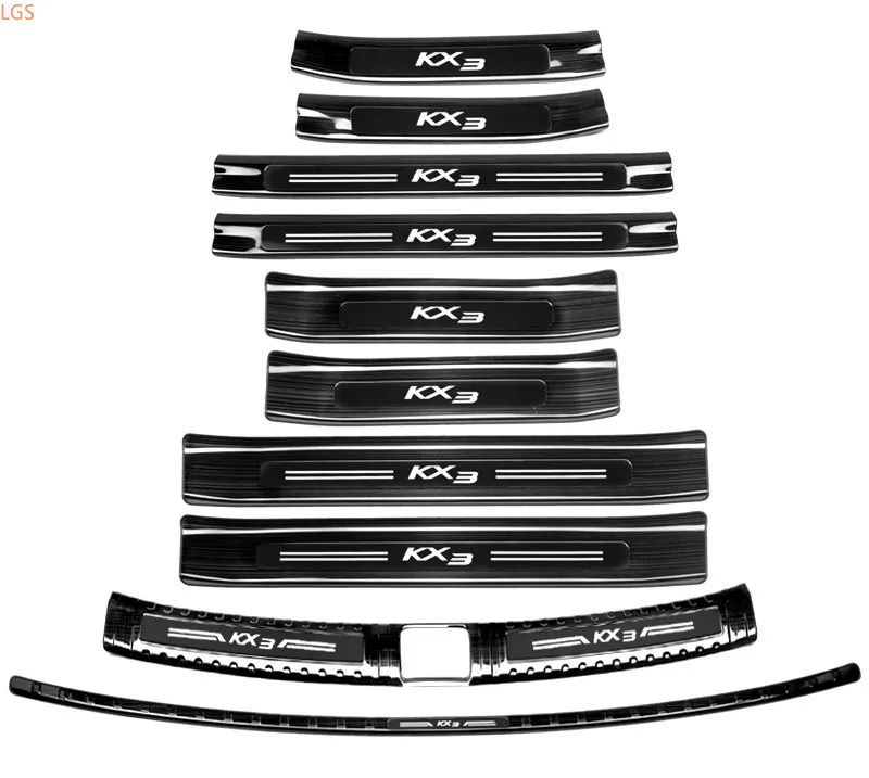 

Высококачественная пороговая панель из нержавеющей стали для Kia KX3 2019-2020, защита порога багажника, защита порога от царапин, Стайлинг автомо...