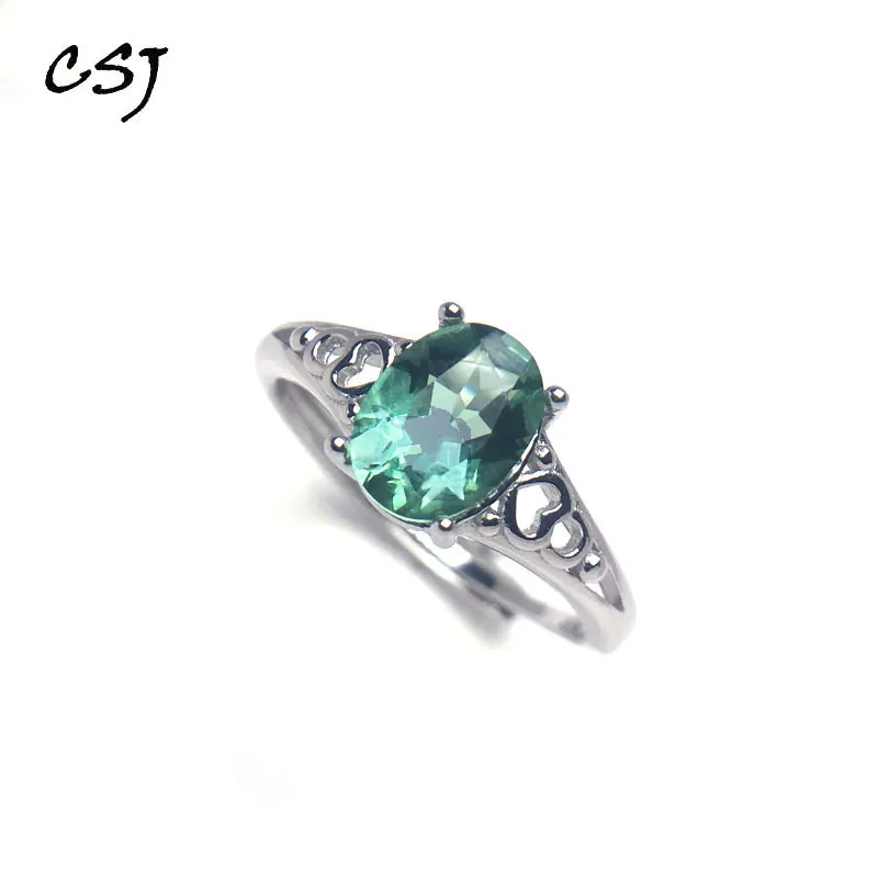 Женское кварцевое кольцо CSJ ювелирное изделие из серебра 925 пробы с коробкой