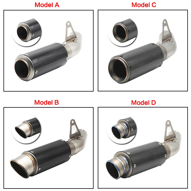 

SCL MOTOS New Universal 60mm Motorcycle Stainless Steel Exhaust Pipe Muffler Middle Pipe Moto Escape For BMW S1000RR 2010-2014