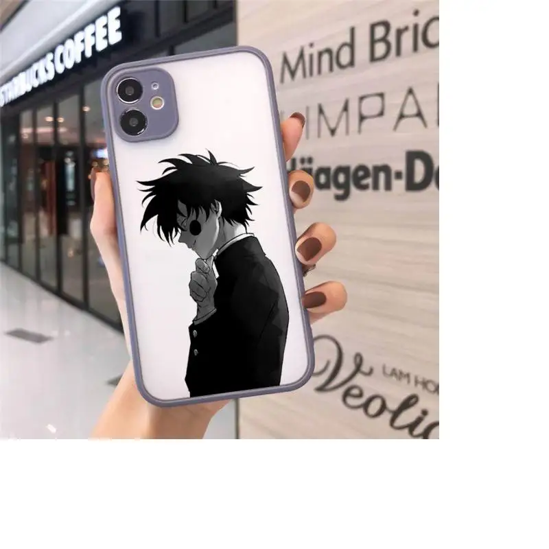 

anime Mob Psycho 100 Phone Case Matte Transparent for iPhone 7 8 11 12 s mini pro X XS XR MAX Plus cover funda