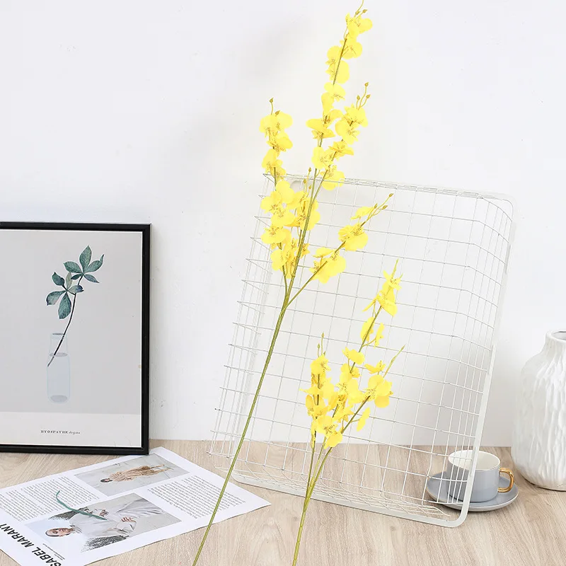 Желтая имитация танцующего цветка искусственный цветок мягкое украшение