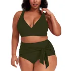Женский раздельный купальник, пикантный комплект бикини с пуш-апом, Бразильский купальный костюм из двух предметов, большие размеры 2021 размера плюс, L-4XL,