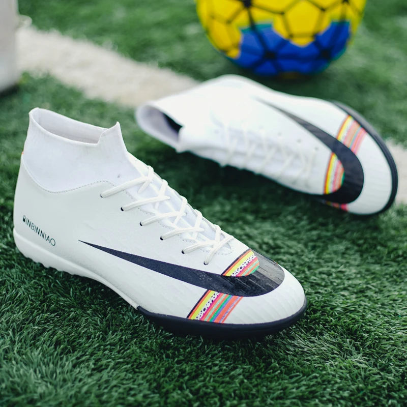 Football Boots Turf Soccer Shoes Crampons Superfly Breathable Cheap Original TF Kids Football Futsal Boots Sneakers Men Cleats