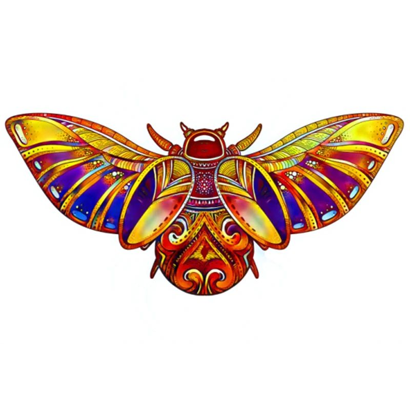 

Puzzle 100 Piece for Kids Children Golden Beetle Animal Puzzles A5 A4 A3 Adult Montessori Wood Toy 3D Building Block DIY