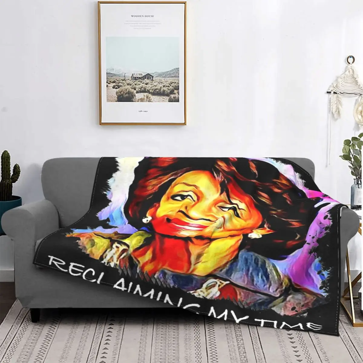 Auntie Maxine Waters-colcha a cuadros para cama, manta colorida, colcha de verano, 90