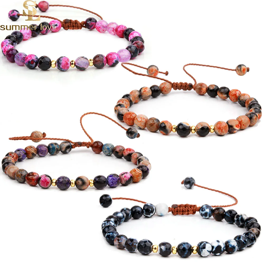 2020 новые модные разноцветные бусы из натурального камня браслеты бисера для