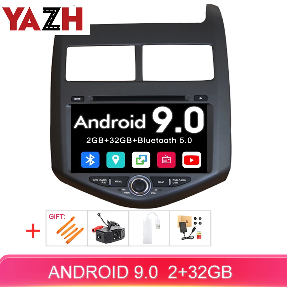 Автомобильный DVD плеер YAZH Android 9 0 для Sonic /Aveo /Holden Barina 2011 2012 2013 2015 2014 центральный