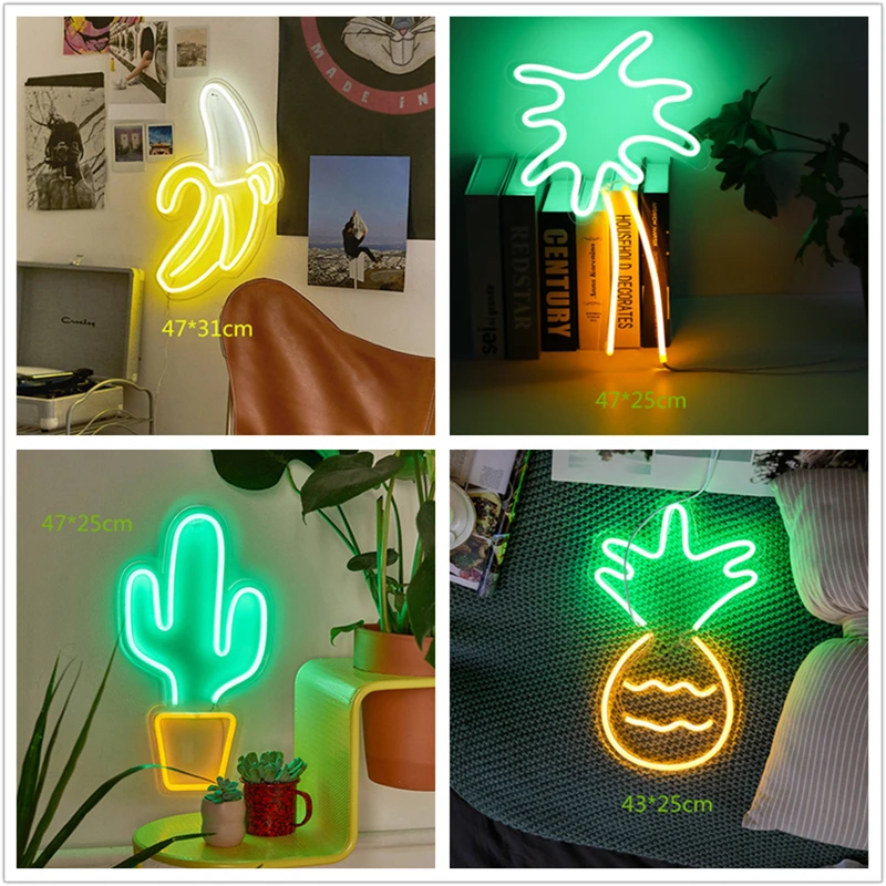 36 Kinds LED Neon Wall Signs for Christmas Decoration Light Home Room Art Decor Bar Lights USB Powered Lamp | Лампы и освещение