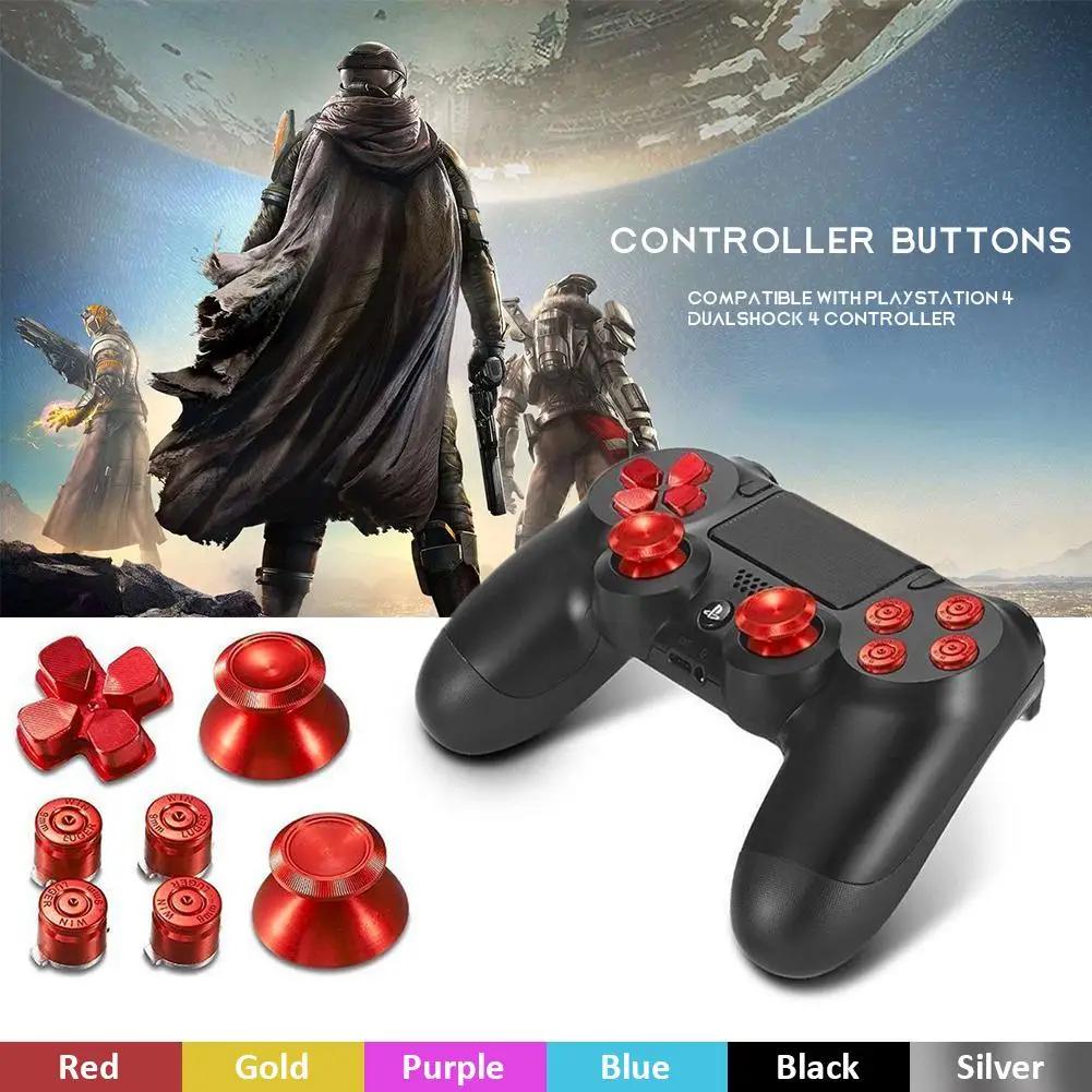 Металлический джойстик для пальца 7 шт. колпачки ручки + кнопки Dpad Action D Pad Sony Playstation