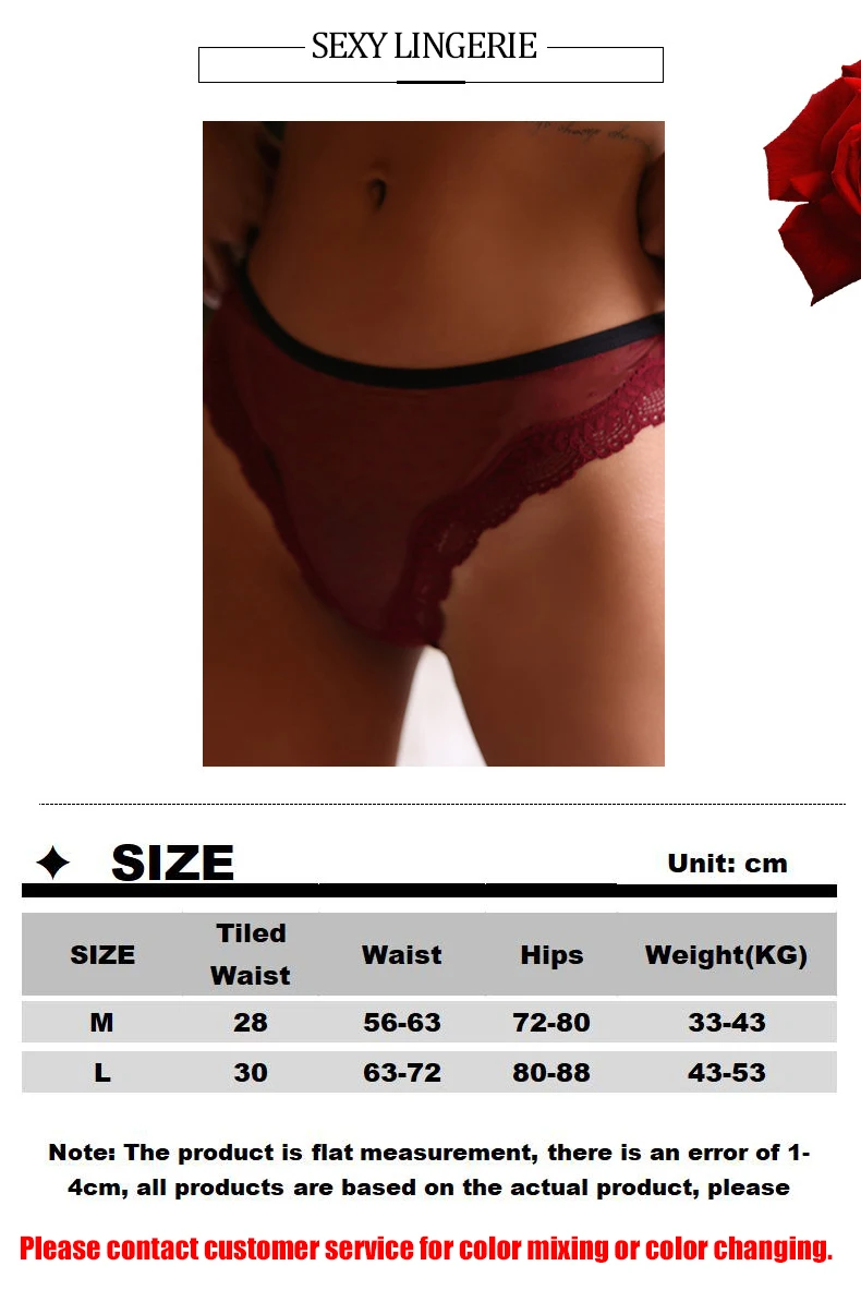 

Women T-back Hot and Sexy Cut Out Panties for Women High Waist Lace T-back