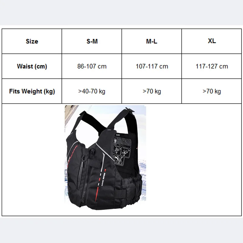 

Adult Life Jacket Adjustable Multi Pocket Lifejacket Buoyancy Safe Sailing Kayak Canoeing Fly Fishing Watersport Aid Vest