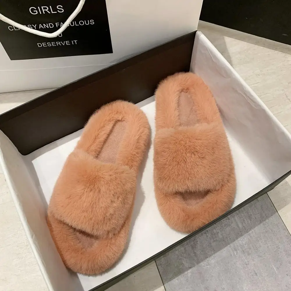 PUPUDA/новые меховые тапочки Женские зимние легкие женские Домашние удобные
