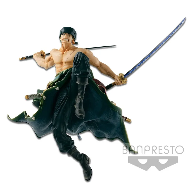 

Bandai Animation One Piece Anime Action Figures 26cm/16cm Roronoa Zoro PVC Collection Ornaments Model Toy Kids Gifts