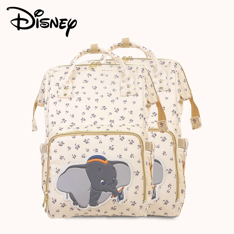 Дисней бежевый милый Dumbo USB сумка для подгузников водонепроницаемый рюкзак