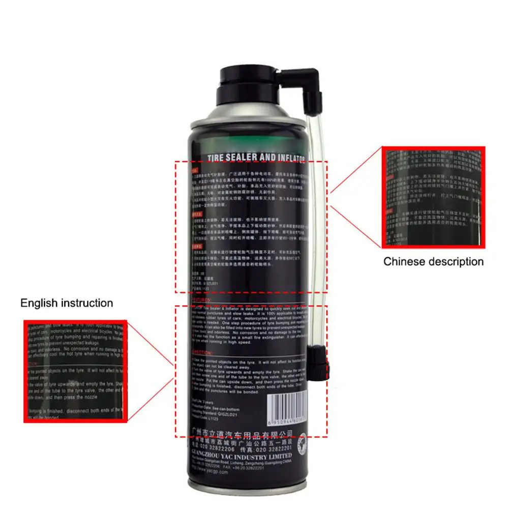 Инструмент для ремонта шин 450 мл герметик жидкости горных велосипедов мотоцикла