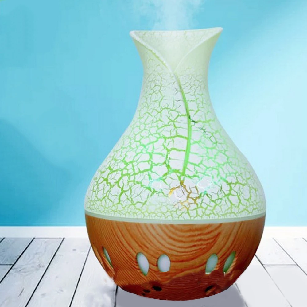 

Ultrasonic Humidifier USB LED Ultra-quiet Electric Lamp Air Humidifier Wood Grain Aromatherapy Mist Maker for Home Office