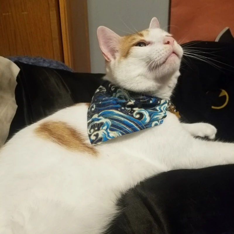 Женский слюнявчик ошейник для больших собак японская бандана шейный платок