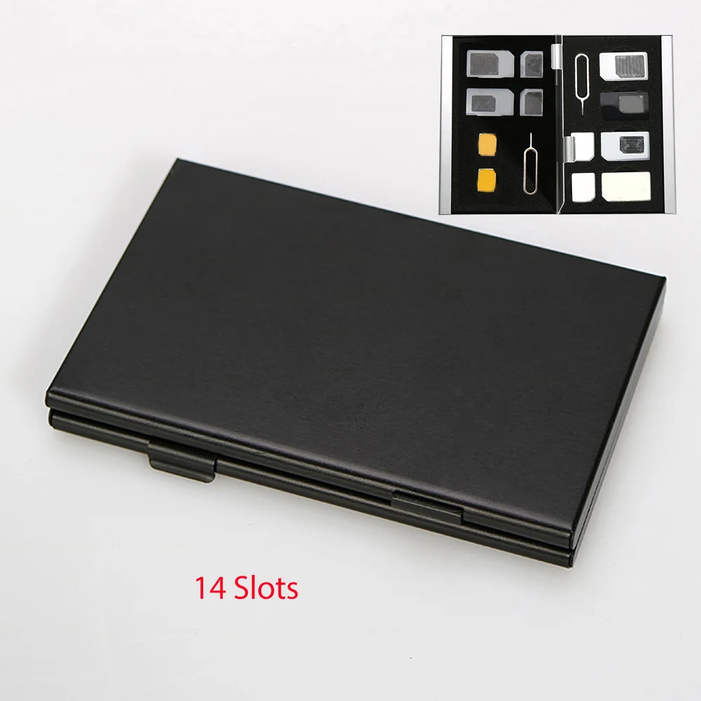 

Aluminium Alloy Needle Memory Card Accessories Protector Phone Card Storage Case Practical Micro Sim Box For IphoneXR Xs Max