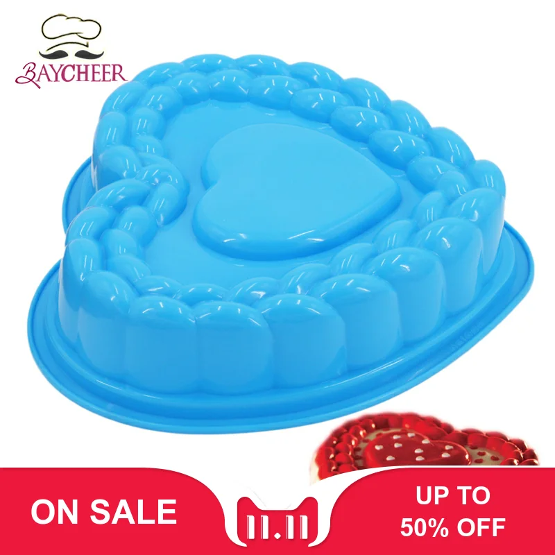 Форма для торта в форме сердца с волнистыми краями приготовления пиццы чизкейков