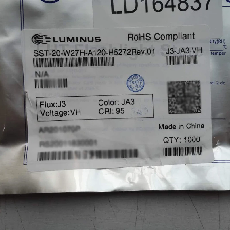 Luminus SST 20 J3 JA3 теплый белый 2700K CRI95 светодиодный излучатель с KDLITKER DTP Copper MCPCB (1