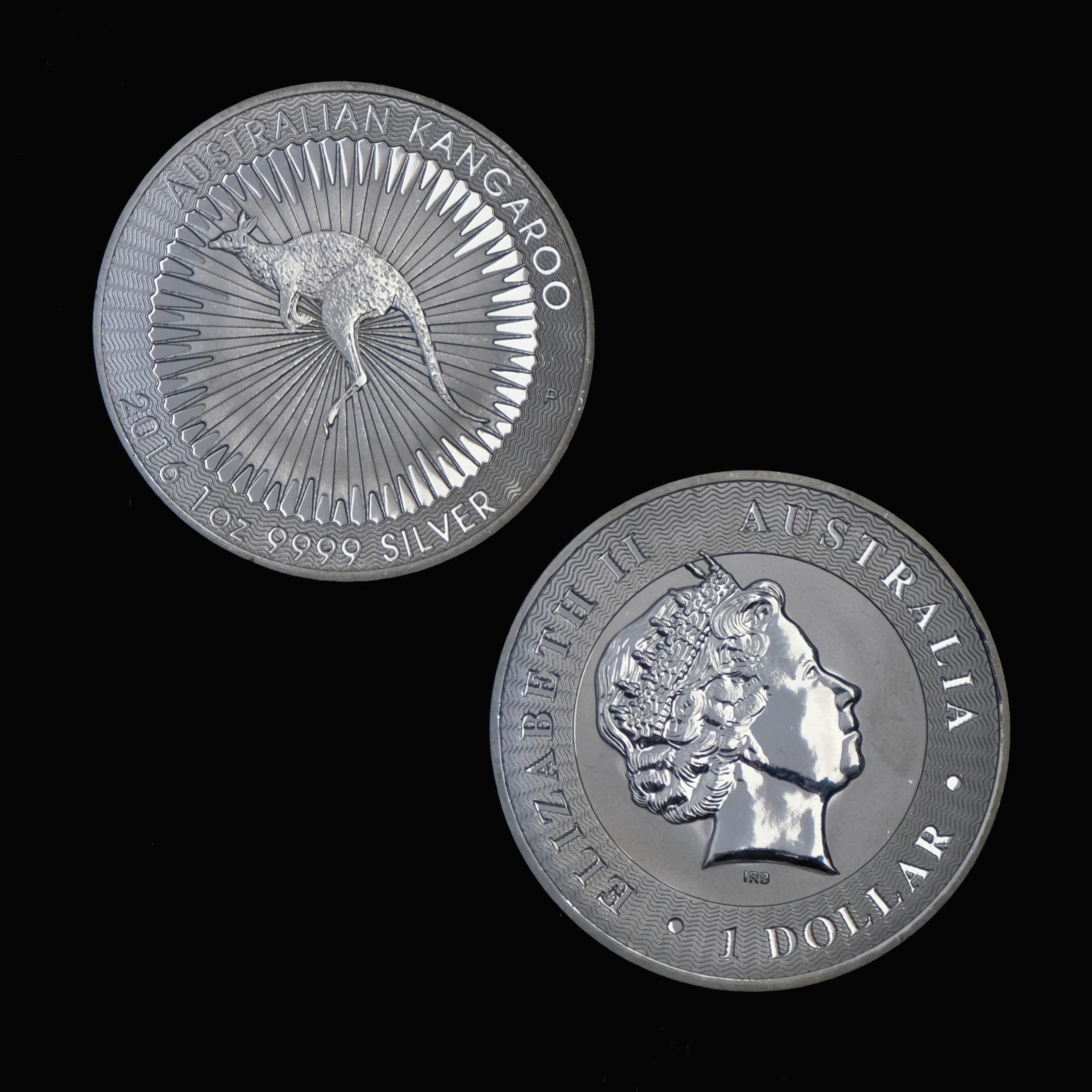 Coin RH посеребренный Австралийский кенгуру узор памятная елизания II коллекция монет для деловых подарков креативный подарок - Цвет: Coin