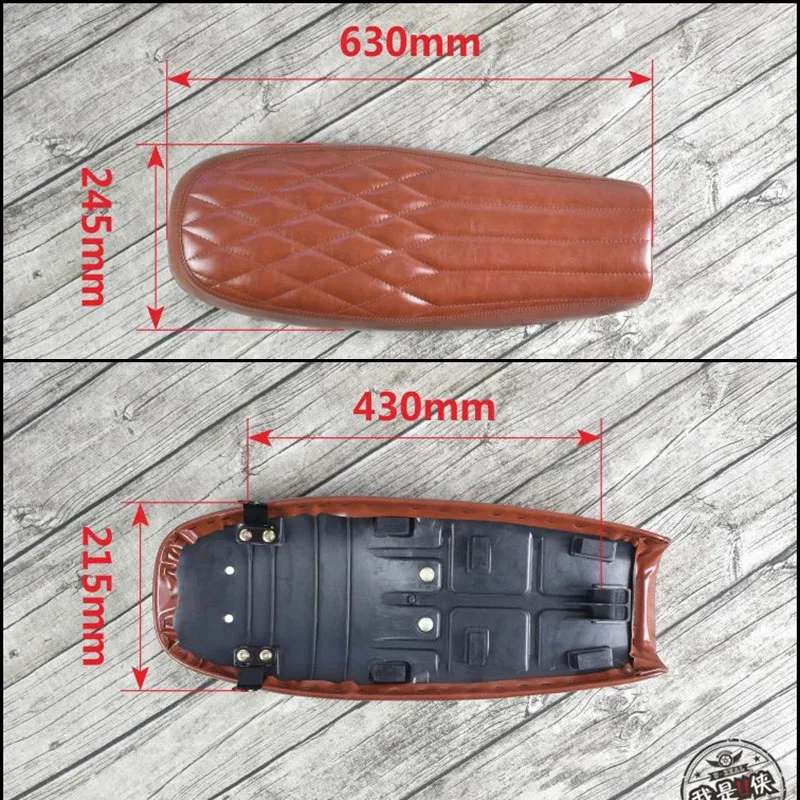 Универсальная винтажная подушка на сиденье для мотоцикла ручной работы 630 мм в