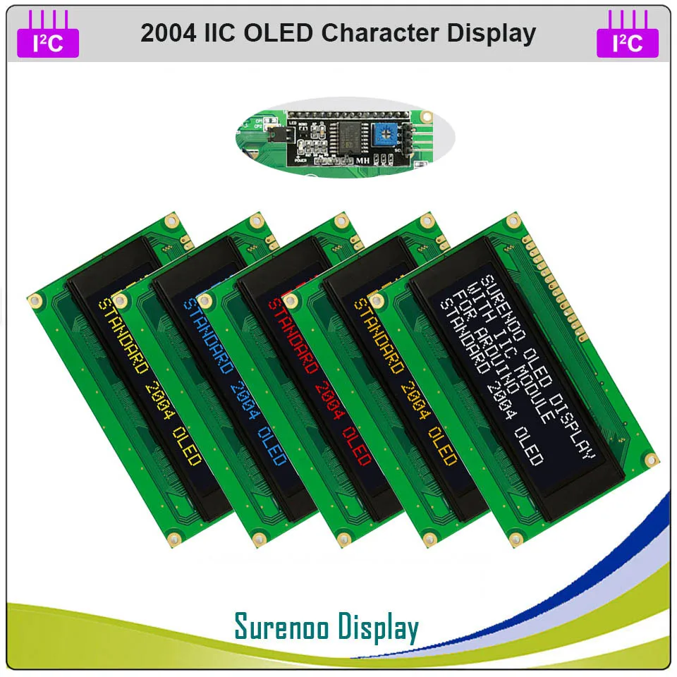 Реальный OLED дисплей IIC/I2C/TWI 2004 204 20*4 ЖК модуль с последовательным символом экран
