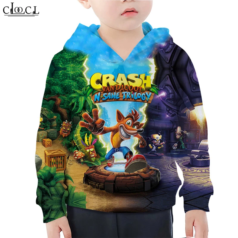 Hoodies 3 Детские игры аварии толстовки Bandicoot 3D принт Одежда для мальчиков и девочек детская толстовка Повседневное Мода Naughty детский пуловер Топы M007 - Цвет: Hoodies 3