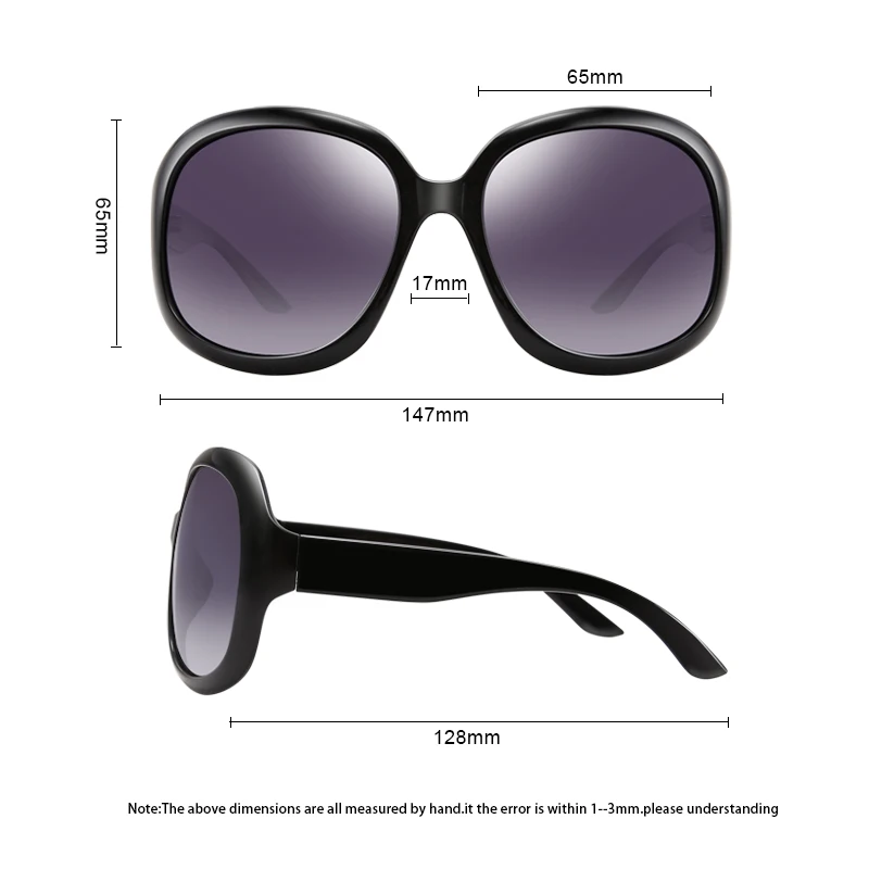 Женские солнцезащитные очки PARZIN поляризационные брендовые с большой оправой в