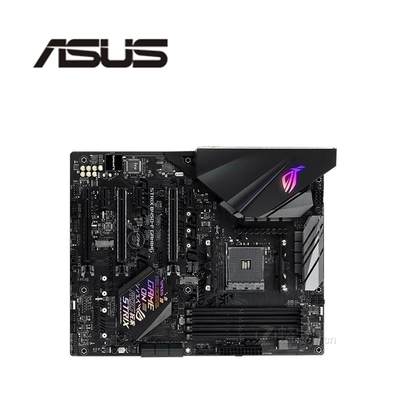 Б/у ASUS ROG STRIX B450 F игровой гнездо материнской платы AM4 DDR4 для AMD B450M оригинальный