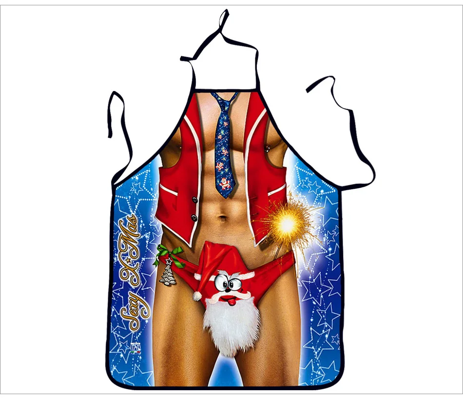 Strong Men Креативный Navidad Сарафан Милая пара сексуальная униформа искушение платье Сарафан Рождественское украшение для дома фартук подарки на год - Цвет: Strong Men