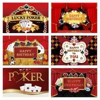 lucky poker dice birthday party backdrop las vegas casino night photography background decorations boy baby photo studio props