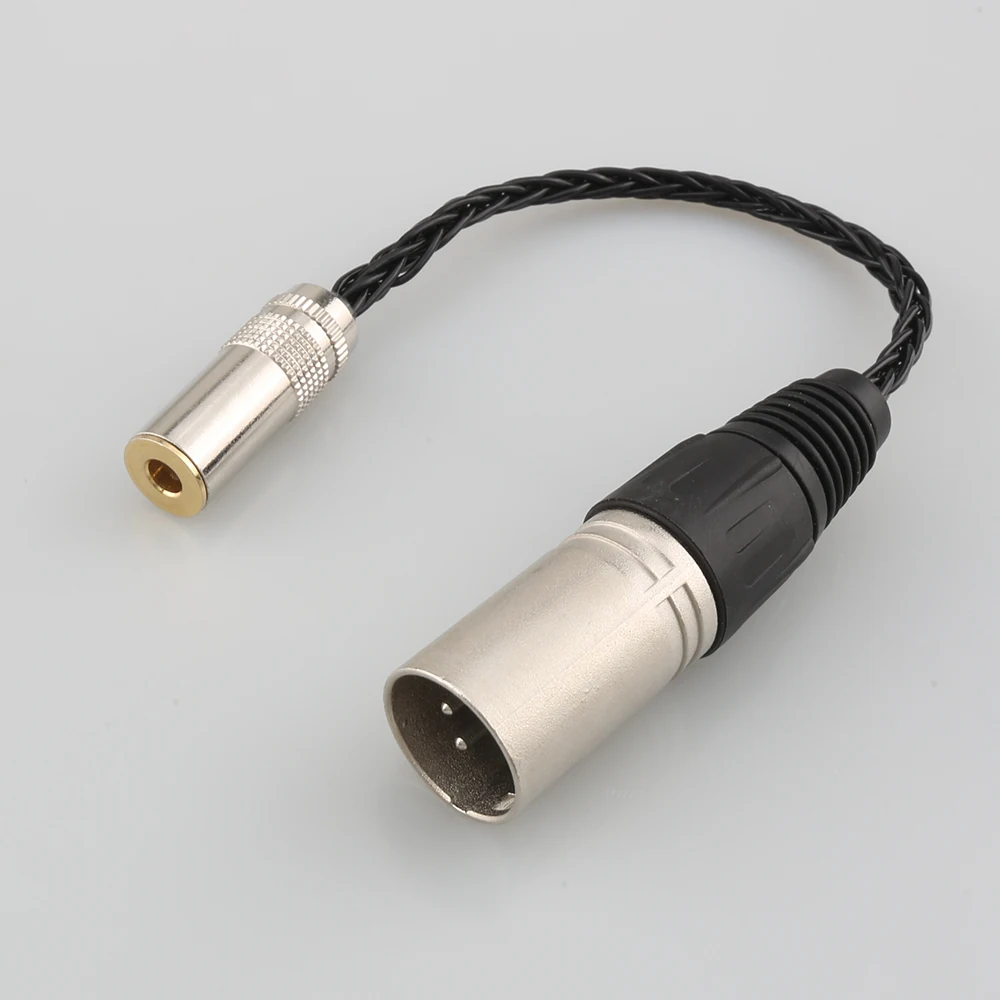 Кабель-переходник Hi-Fi 7N OCC 4 мм (гнездо) на 4-контактный XLR сбалансированный штекер