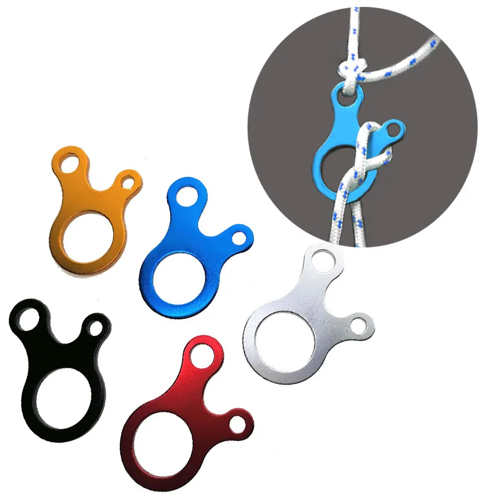 

4 Pieces Camping Tent Cord Rope Fastener Guy Line Runner Carabiner Hook Hanger Tightener Wind Rope Buckle Tent Accessory