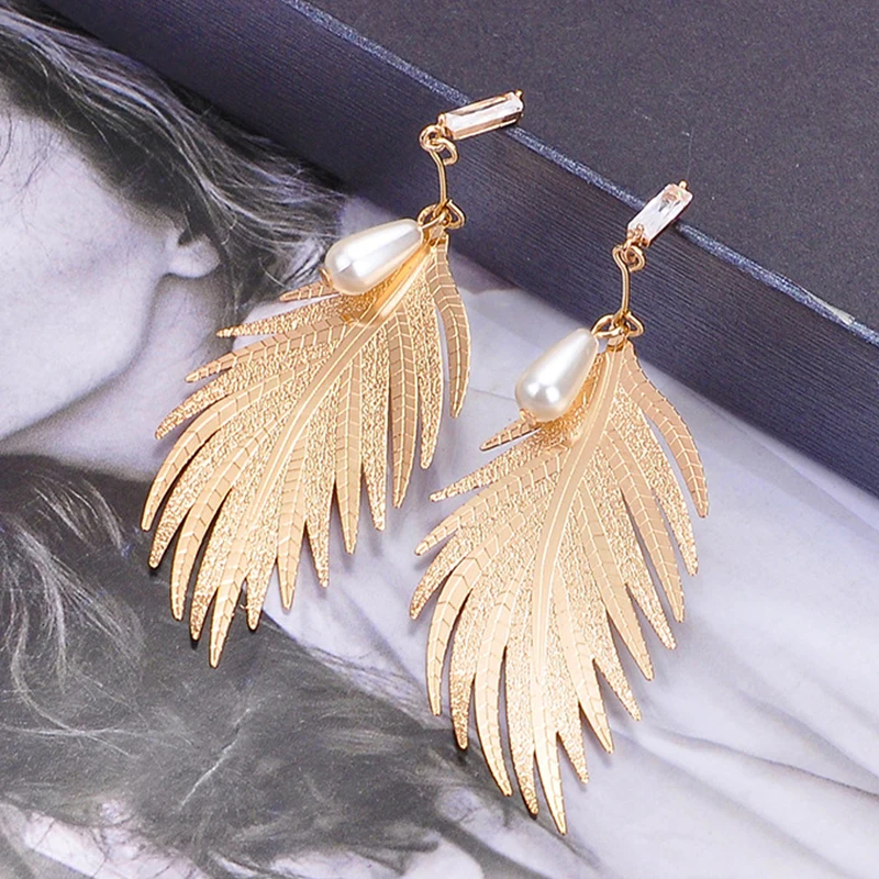 CARTER LISA пирсинг золотой лист растение жемчуг природа вдохновленный эффектные