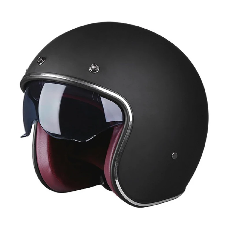 Мотоциклетный шлем высокого качества с открытым лицом в стиле кафе гоночного