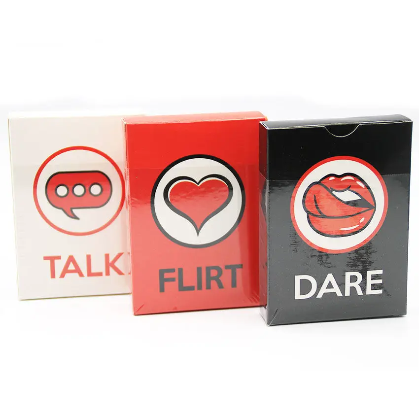

Talk, flight or dare talk temptation adventure three in one English card game