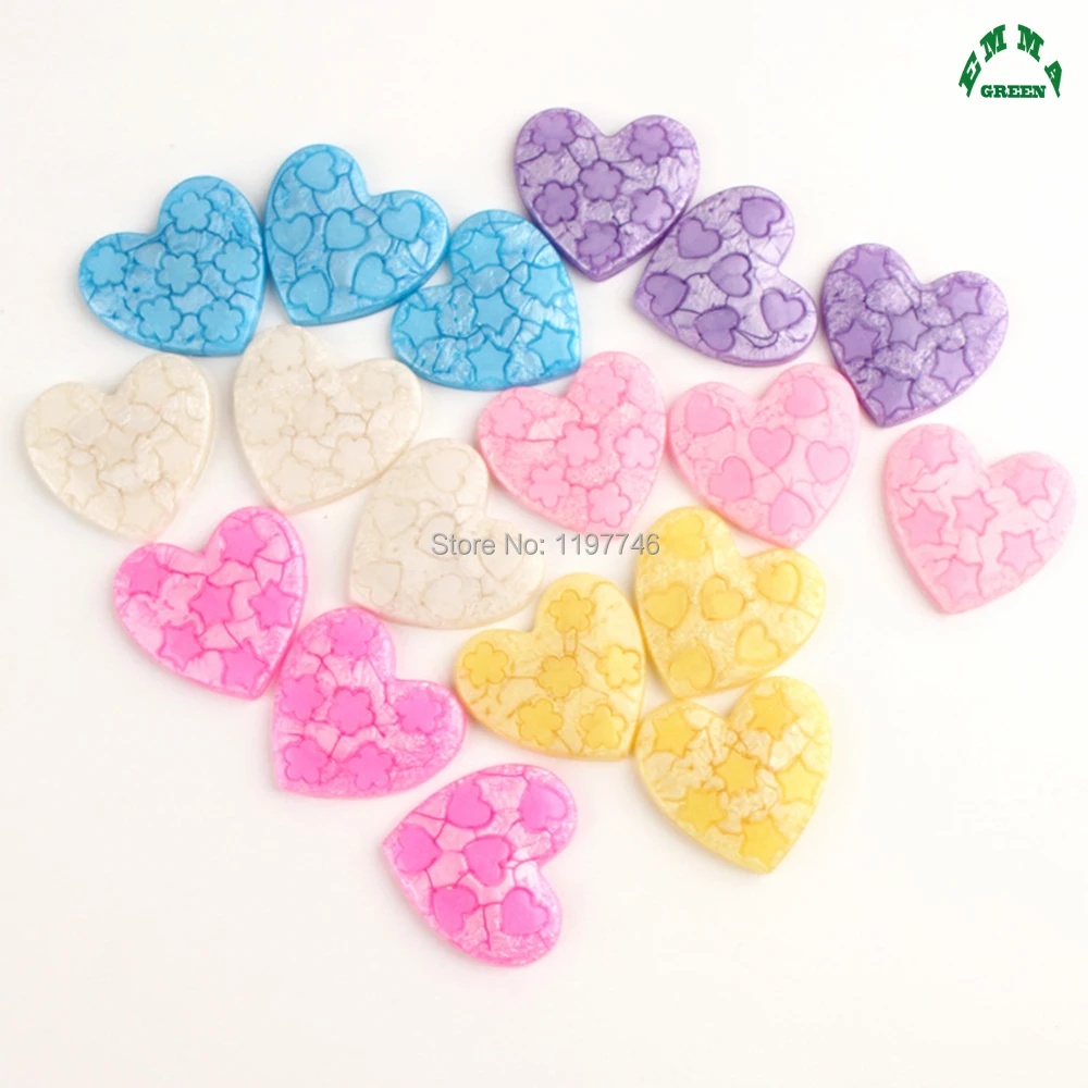 Кабошоны из смолы с трещинами в форме сердца красивые разбитые искусственные