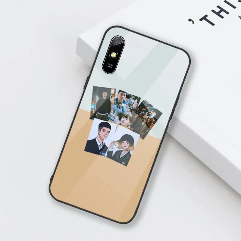 

Korea itaewon class Phone Case Tempered glass For xiaomi Redmi 4X 5 6 6A 8 8SE MIX 2 2S Note 3 4 5 6 7 PLUS PRO