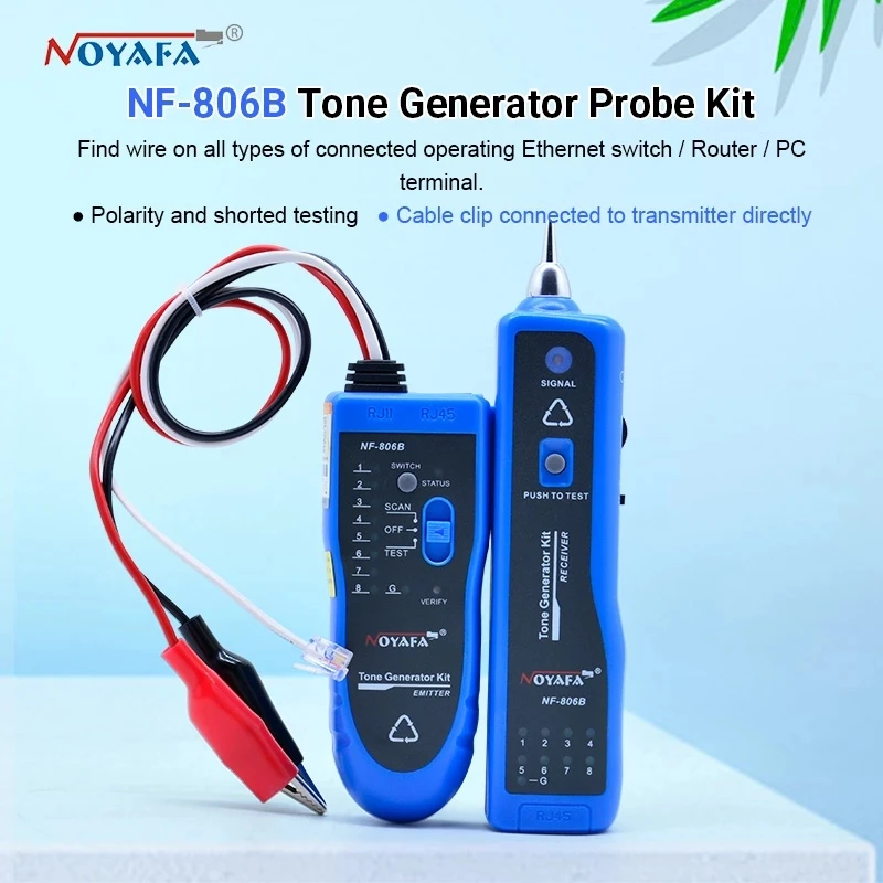 

Тестер для проверки сетевого кабеля NOYAFA NF-806B RJ45 RJ11