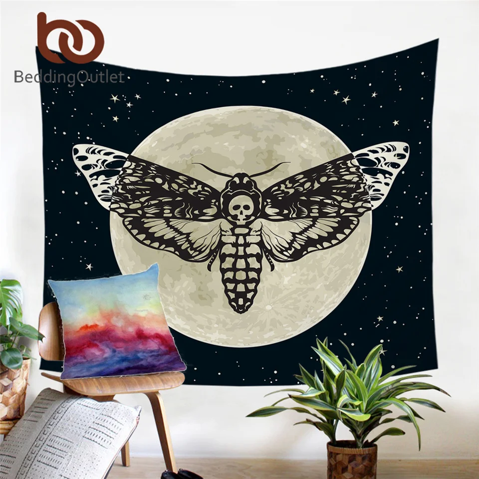 Постельные принадлежности гобелен Death Moth тонкий коврик для пикника Готический