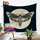 Постельные принадлежности гобелен Death Moth тонкий коврик для пикника Готический Череп настенный 150x200 см Бабочка Синий tapisserie Декор