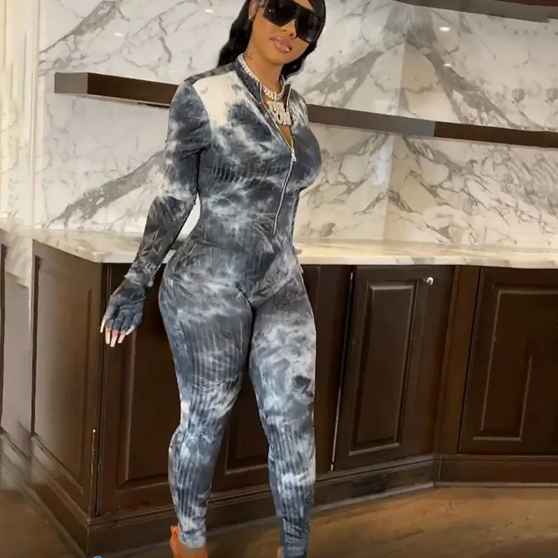 

2020 tracksuit zipper corset polyester club for women zipup sexy club wear bodycon jumpsuits